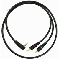 

Mogami Right Angle 3.5 TRS to Dual RCA Phono Plug, 6'