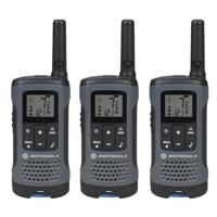 

Motorola T200TP 22-Channel 20 Mile Rechargeable Two-Way Radio, 3 Pack, Gray