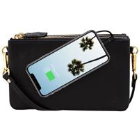 

Mighty Purse Trio Bag with Built-In Phone Charger, Genuine Leather, Black