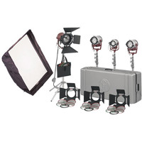 

Mole-Richardson Betweenie 4-Light Combo Pro Kit, Includes Chimera Video Pro 1 Softbox, Barndoors, Scrims and Scrim Bags