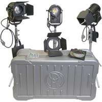 

Mole-Richardson TweenieLED 100W Daylite 3-Light Kit, Includes 3x 4-Way Barndoor, 5-1/8" Half Double Moledura Scrim, 3x Baby Litewate Kit Stand, 5812 Moleded Case