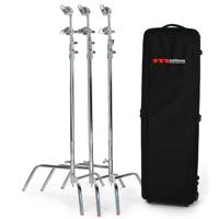 

Matthews Trio C+ Traveler Kit, 3x C+ Stand with Gobo Arms & Heads and Rolling KitBag
