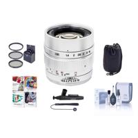 

Mitakon Zhongyi Speedmaster 35mm f/0.95 Mark II Lens for Canon EOS-M Mirrorless Cameras Silver - Bundle With 55mm Fliter Kit, Lens Pouch, Cleaning Kit, Capleash, Lens Pen Lens Cleaner, PC Software Package