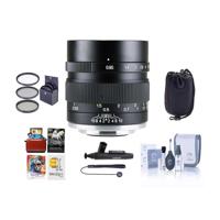 

Mitakon Zhongyi Speedmaster 35mm f/0.95 Mark II Lens for Fuji x Mirrorless Cameras Black - Bundle With 55mm Fliter Kit, Lens Pouch, Cleaning Kit, Capleash, Lens Pen Lens Cleaner, MAC Software Package