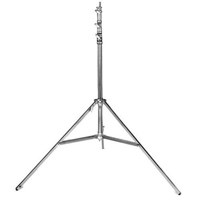 

Matthews Combo Double Riser Aluminum Stand with Rocky Mountain Leg, Supports 90 lbs, Maximum Height 136" (11.3'), Chrome.