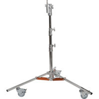 

Matthews Low Boy Junior Double Riser Stand with Wheels, Supports 55 lbs, Maximum Height 75" (6.25'), Chrome