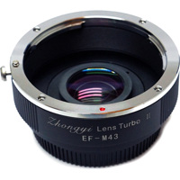 

Mitakon Zhongyi Lens Turbo Adapter for Canon EF - M43 - Micro Four Thirds Camera, Version II (M43 / MFT)