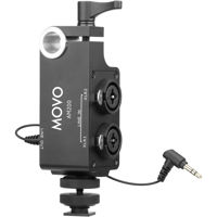 

Movo Photo AM200 2-Channel XLR Microphone Audio Mixer with Shoe & 15mm Rod Mounting Options for Recorders, Mirrorless, DSLR Cameras