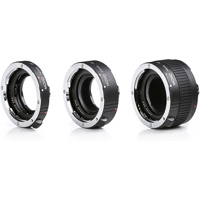 

Movo Photo 3-Piece AF Macro Extension Tube Set for Olympus EVOLT 4/3 Mount DSLR Cameras, Metal Mount