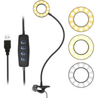 

Movo Photo VGC-1 Clip-On Selfie Ring Light for Live Stream/Makeup/Tutorial/Vlog