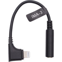 

Movo Photo IMA-3 Female 3.5mm TRRS to Right-Angle Lightning Mic Cable, 5.5"