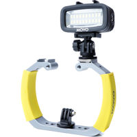 

Movo Photo LED-WP+GB-U70Y Underwater Diving Rig Kit with Rechargeable LED Light for GoPro Hero