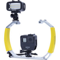 

Movo Photo LED-WP+GB-U80 XL Underwater Diving Rig Kit with Rechargeable LED Light for GoPro Hero