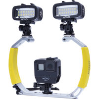 

Movo Photo LED-WPx2+GB-U80 XL Underwater Diving Rig Kit with 2x Rechargeable LED Light for GoPro Hero