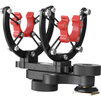 

Movo Photo SMM300 Pro Silicone Suspension Shock Mount with Camera Shoe Swivel Bracket for 18-20mm Shotgun Microphones