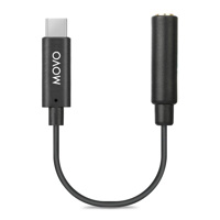 

Movo Photo UCMA-2 Female 3.5mm TRRS to USB-C Male Microphone Adapter Cable, 5.5"