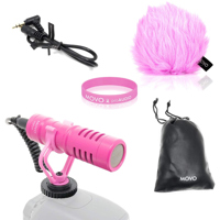 

Movo Photo VXR10 Universal Cardioid Condenser Video Microphone for Smartphones, DSLR Cameras and Camcorders, Pink
