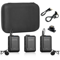 

Movo Photo WMX-1-DUO 2.4GHz Dual Wireless Lavalier Microphone System with 2x Lavalier Microphone, 200' Range