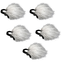 

Movo Photo WS10n Universal Furry Outdoor Microphone Windscreen Muff for All Lavalier Microphones, Light Gray, 5-Pack