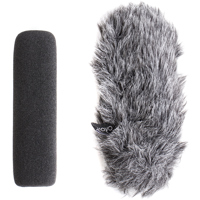 

Movo Photo WS-G7 Foam & Furry Indoor/Outdoor Windscreen Combo Pack for Rode VideoMic GO