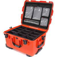 

Nanuk Wheeled Series 960 Lightweight NK-7 Resin Waterproof Hard Case with Padded Dividers and Lid Organizer, Orange