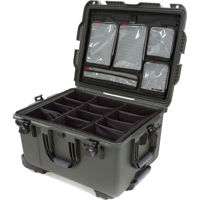 

Nanuk Wheeled Series 960 Lightweight NK-7 Resin Waterproof Hard Case with Padded Dividers and Lid Organizer, Olive