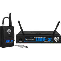 

Nady UHF-3 UHF DigiTRU Wireless Diversity Guitar System, Includes Receiver, UB-3 Transmitter, Instrument Cord, 2 Antennas, Power Supply, MU1/470.55MHz