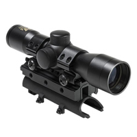 

NcSTAR 4x30 Compact Riflescope, Matte Black with P4 Sniper Reticle, Tri Rail Receiver Cover & 1" Rings for SKS Style Rifles