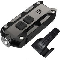 

Nitecore TIP USB Rechargeable Metal Keychain LED Flashlight, 360 Turbo Lumens, Jet Black