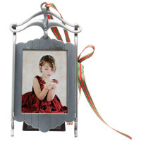 

Neil Enterprises 7150x - Pewter Sled Ornament, Holds a 2 x 3" Photo.