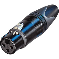 

Neutrik NC3FXX-B 3-Pole Female Cable Connector, Black Housing, Gold Contacts