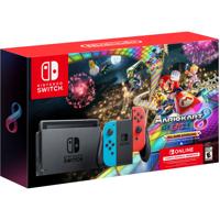 

Nintendo 32GB Nintendo Switch with Neon Blue & Red Joy-Con Controllers Bundle with Mario Kart 8 Deluxe & 3 Month Online Individual Membership