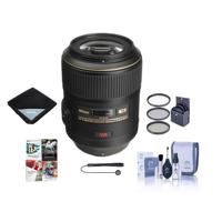 

Nikon 105mm f/2.8G ED-IF AF-S VR Micro NIKKOR Lens USA Warranty - Bundle With 62mm Filter Kit, Lens Wrap, Cleaning Kit, Capleash II, PC Software Package