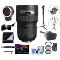 

Nikon 16-35mm F/4G AF-S NIKKOR ED VR Vibration Reduction Zoom Lens, Bundle With FocusShifter DSLR Follow Focus, Peak Lens Changing Kit Adapter, Flex Lens Shade, Monopod and More