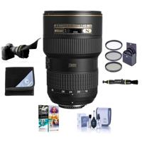 

Nikon 16-35mm F/4G AF-S NIKKOR ED VR Vibration Reduction Zoom Lens, Bundle With 77mm Filter Kit, Lens Wrap, Lens Shade, Clean Kit, Cleaner, PC Software Package