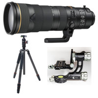 

Nikon AF-S NIKKOR 180-400mm f/4E TC1.4 FL ED VR Lens - Bundle With FotoPro X-Go Max Carbon Fiber Tripod with Built-In Monopod FPH-62Q Ball Head, Fotopro E-6H Gimbal Head, Black
