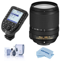 

Nikon 18-140mm f/3.5-5.6G ED AF-S DX NIKKOR (VR) Vibration Reduction Lens f/DSLR Cameras - U.S.A. Warranty - With Flashpoint R2 Pro MarkII 2.4GHz Transmitter for Nikon, Cleaning Kit, Microfiber Cloth