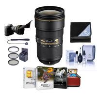 

Nikon AF-S NIKKOR 24-70mm f/2.8E ED VR Lens - U.S.A. Warranty - Bundle with 82mm Filter Kit, Flex Lens Shade, Lens Wrap (19x19), Cleaning Kit, Lens Cap Leash, Mac Software Package