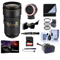 

Nikon AF-S NIKKOR 24-70mm f/2.8E ED VR Lens USA - Bundle with 82mm Filter Kit, Flex Lens Shade, FocusShifter DSLR Follow Focus, Peak Lens Changing Kit Adapter, Software Pack, 128GB SDXC Card, More