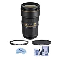 

Nikon AF-S NIKKOR 24-70mm f/2.8E ED VR Lens - U.S.A. Warranty - Bundle With Hoya NXT Plus 82mm 10-Layer HMC UV Filter, HOYA 82mm NXT Circular Polarizer Filter, Cleaning Kit, Microfiber Cloth