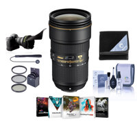 

Nikon AF-S NIKKOR 24-70mm f/2.8E ED VR Lens - U.S.A. Warranty - Bundle with 82mm Filter Kit, Flex Lens Shade, Lens Wrap (19x19), Cleaning Kit, Lens Cap Leash, Software Package