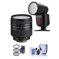 

Nikon 24-85mm f/2.8-4 IF AF-D NIKKOR Lens with Hood - U.S.A. Warranty - WITH Flashpoint Zoom Li-on X R2 TTL On-Camera Round Flash Speedlight For Nikon, 72mm Filter Kit, Cleaning Kit
