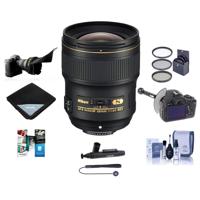 

Nikon 28mm f/1.4E AF-S NIKKOR Lens USA - Bundle With 77mm Filter Kit, Flex Lens Shade, FocusShifter DSLR Follow Focus, Cleaning Kit, Lens Wrap 15x15, Capleash II, Cleaner, Software Package