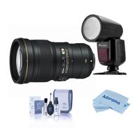 

Nikon 300mm f/4E PF ED VR AF-S NIKKOR Lens - USA Warranty - With Flashpoint Zoom Li-on X R2 TTL On-Camera Round Flash Speedlight For Nikon, Cleaning Kit, Microfiber Cloth