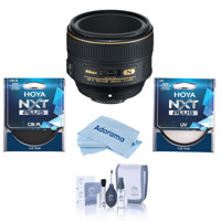 

Nikon 58mm f/1.4G AF-S NIKKOR Lens USA Warranty - Bundle With Hoya NXT Plus 55mm 0-Layer HMC UV Filter, Hoya NXT Plus 55mm HMC Circular Polarizer Filter, Cleaning Kit, Microfiber Cloth