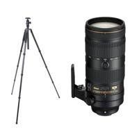 

Nikon AF-S NIKKOR 70-200mm f/2.8E FL ED VR Lens - U.S.A. Warranty - With FotoPro X-Go Max Carbon Fiber Tripod with Built-In Monopod, FPH-62Q Ball Head