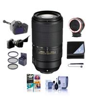 

Nikon AF-P NIKKOR 70-300mm f/4.5-5.6E ED VR Lens - USA Warranty - Bundle With 67mm Filter Kit, FocusShifter DSLR Follow Focus & Rack Focus, Peak Lens Changing Kit Adapter, Flex Lens Shade, More