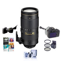 

Nikon 80-400mm f/4.5-5.6G AF-S VR NIKKOR ED Lens - USA Warranty - Bundle w/77mm Filter Kit, FocusShifter DSLR Follow Focus & Rack Focus, Flex Lens Shade, Cleaning Kit, PC Software Package