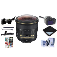 

Nikon 8-15mm f/3.5-4.5E EDIF AF-S Fisheye NIKKOR Lens USA - Bundle With FocusShifter DSLR Follow Focus, Flex Lens Shade, Lens Wrap, Cleaning Kit, Capleash II, Software Package, Cleaner