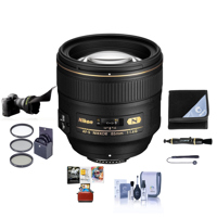 

Nikon 85mm f/1.4G IF AF-S NIKKOR Lens USA. Warranty - Bundle With 77mm Filter Kit, Flex Lens Shade - Lens Wrap (15x15) - Cleaning Kit - Lens Cleaner, Cap Leash, Mac Software Package